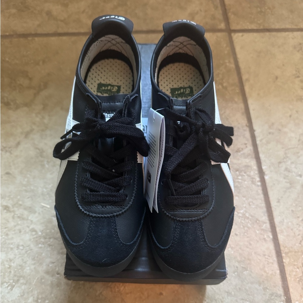 Onitsuka Tiger by Asics Black and White Sneakers: Mexico 66